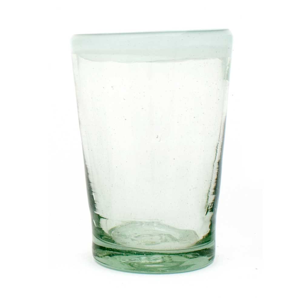 Clear with a white rim tumbler