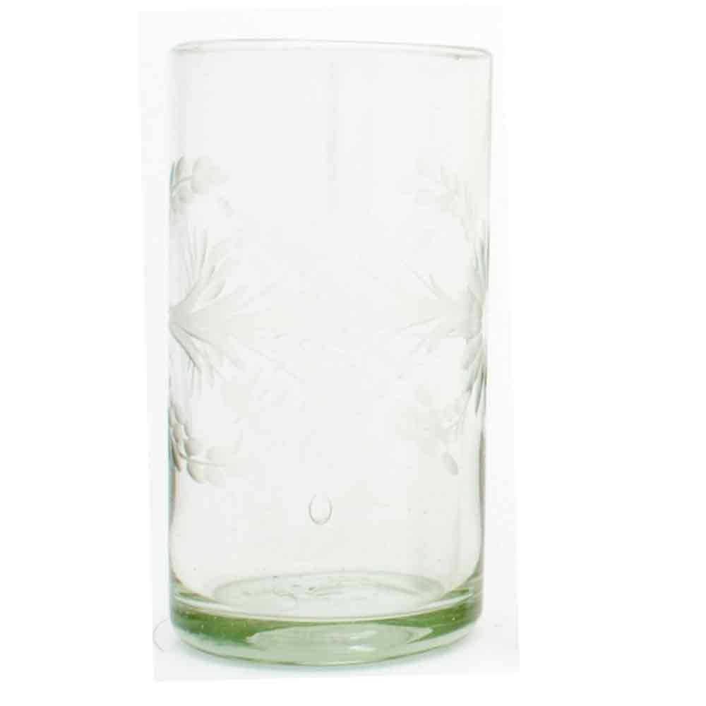 Engraved clear straight tumbler