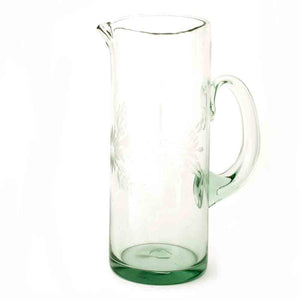 Engraved clear straight jug