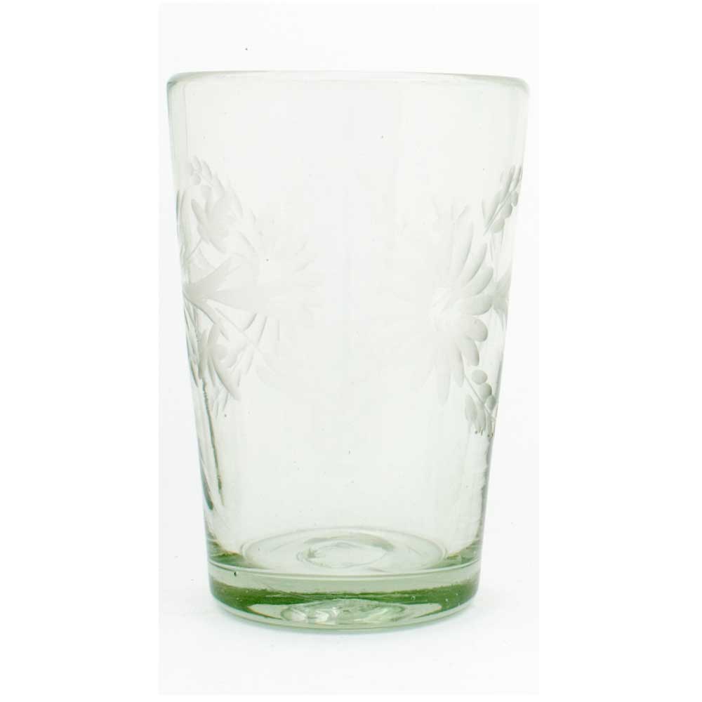 Engraved clear flared tumbler