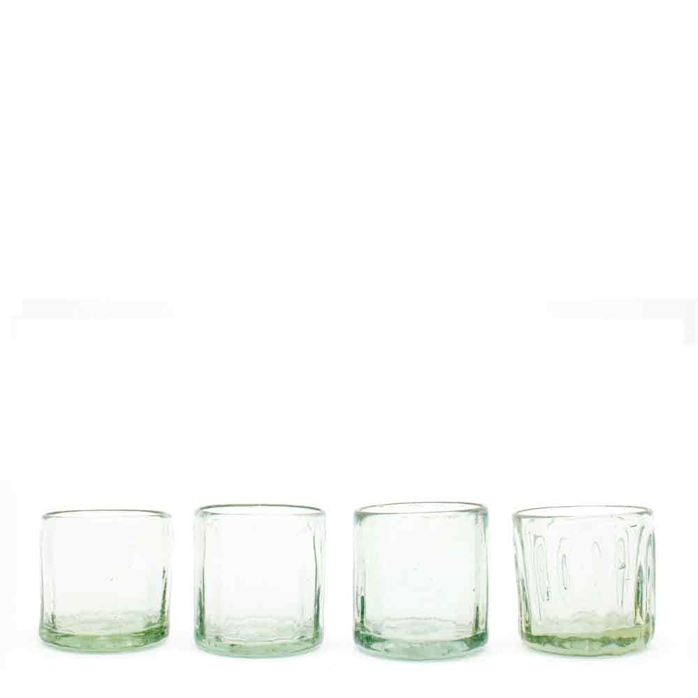 Clear ribbed shot glass