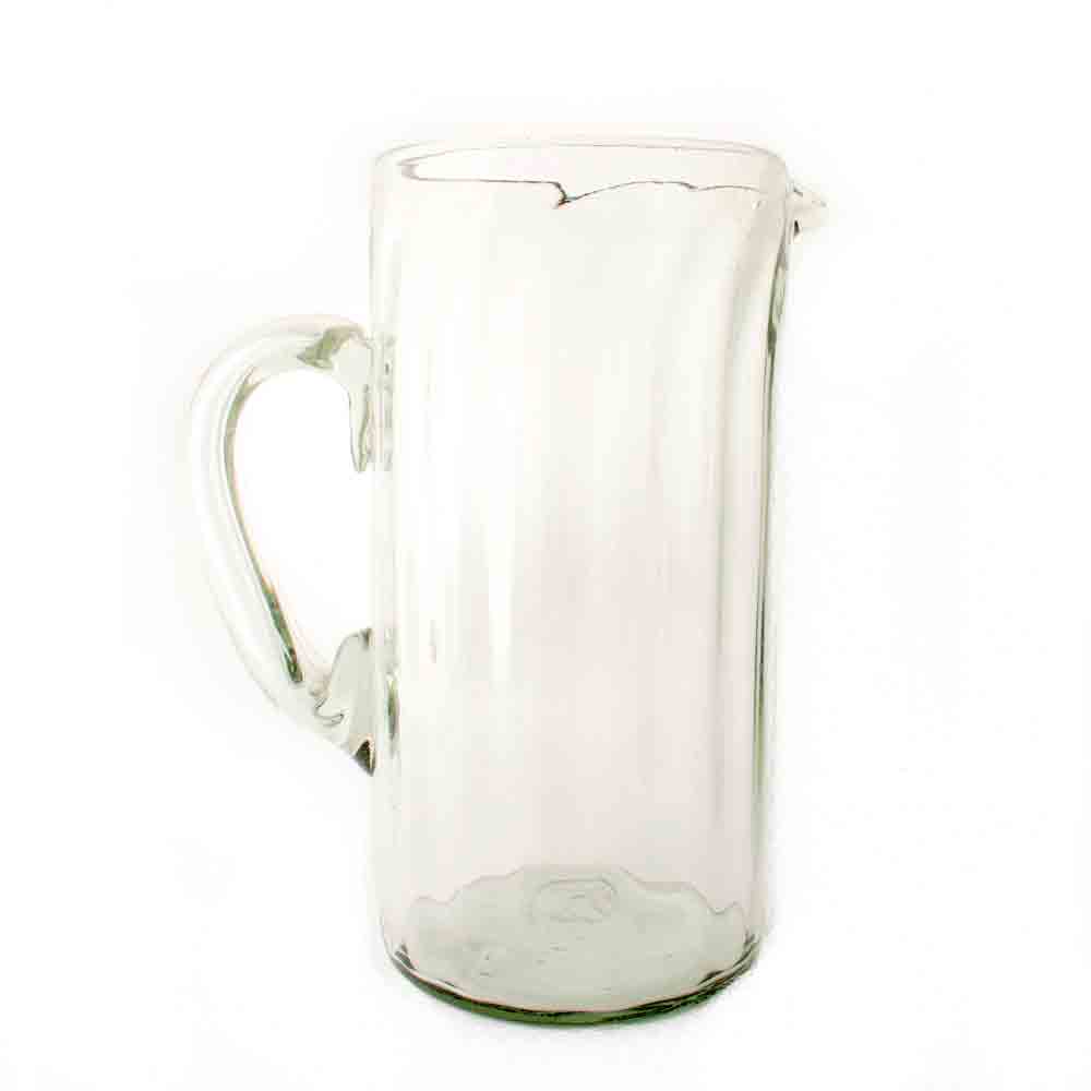 Clear ribbed straight jug