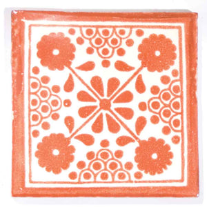 Damask Terracotta 10.5 x 10.5cm