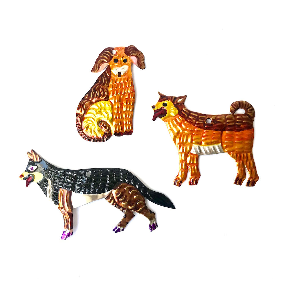 Tin decoration - dogs