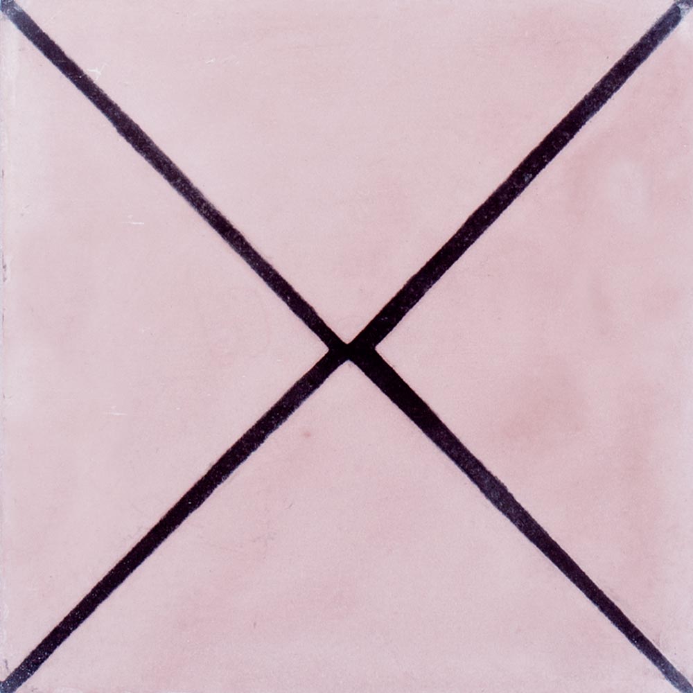 Pink fishnet encaustic tile