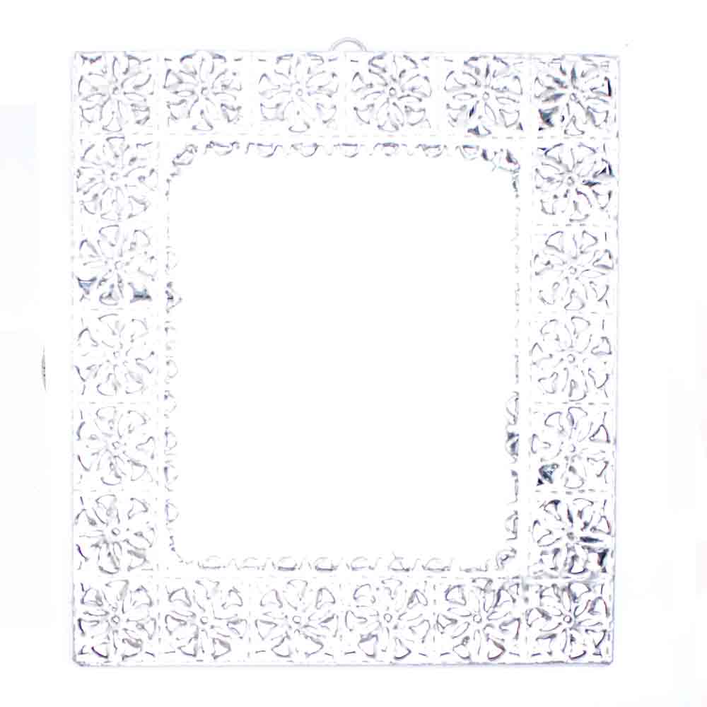 Tin lace mirror - rectangular