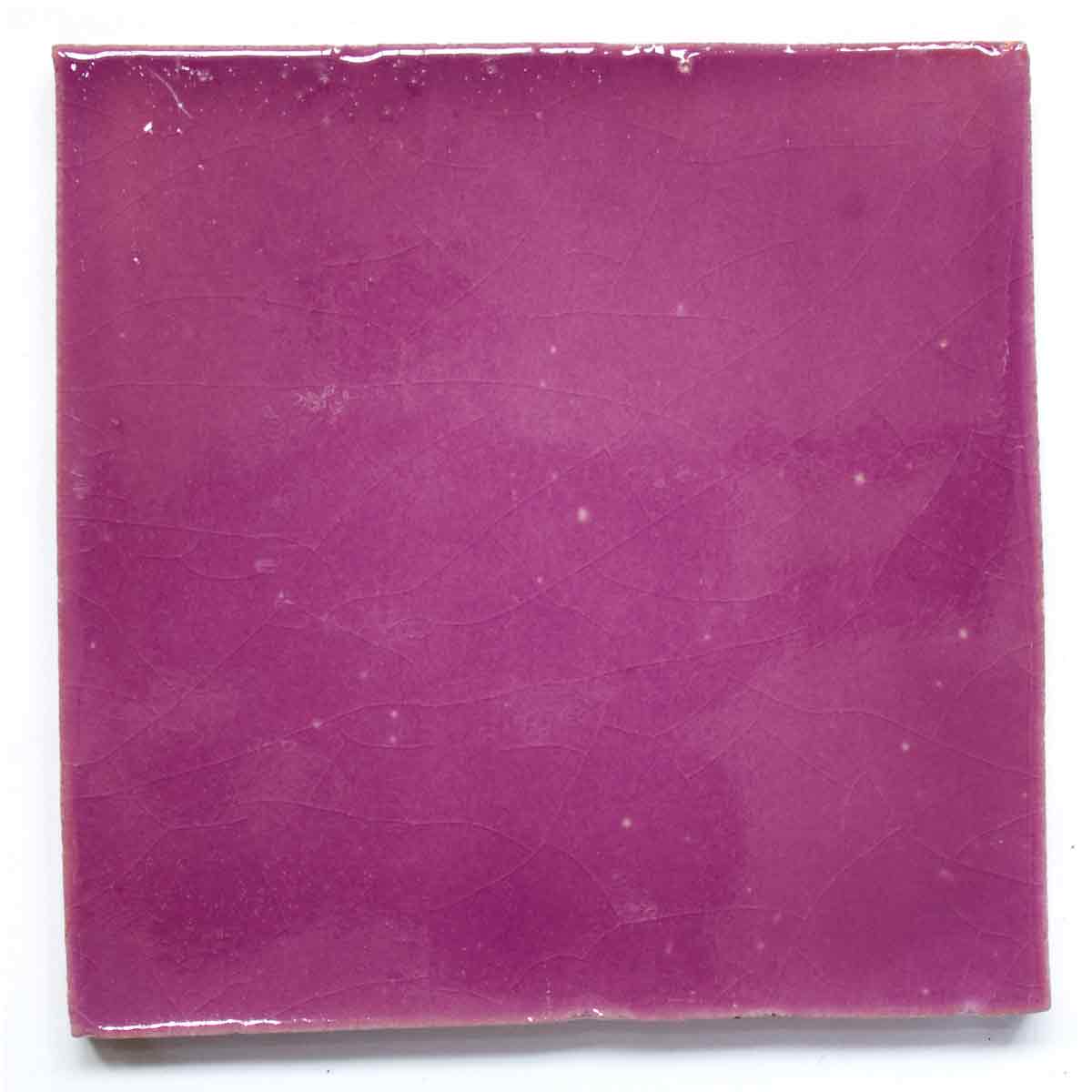  Lilac hand made tile 10.5 x 10.5cm