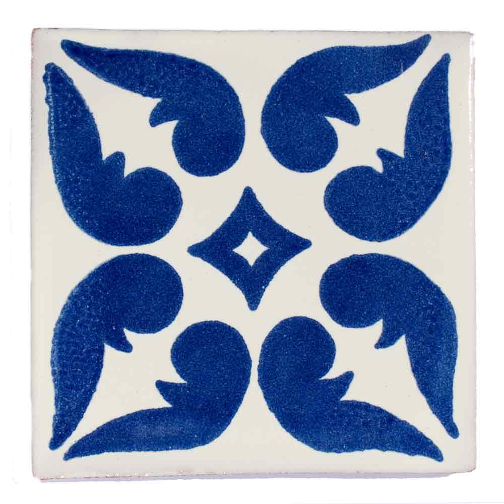 Lyon blue hand made tile 10.5 x 10.5cm