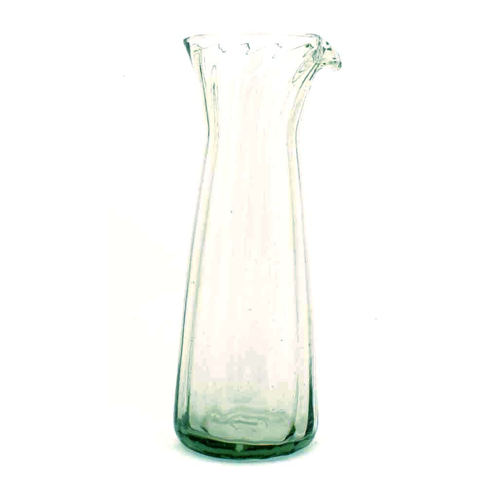 Clear ribbed carafe