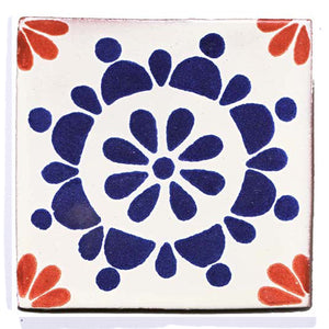  Rocio terracotta and blue 10.5 x 10.5cm