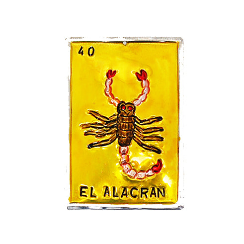 Tin loteria card - scorpion