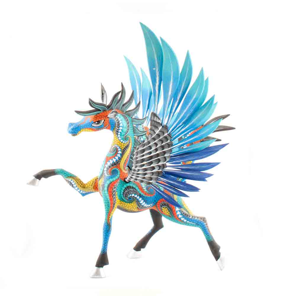 Wooden Pegasus / winged horse by unknown artist